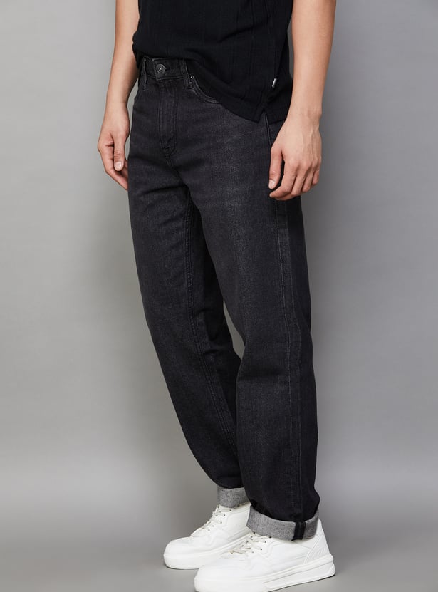 CELIO Washed Mid-Rise Jeans