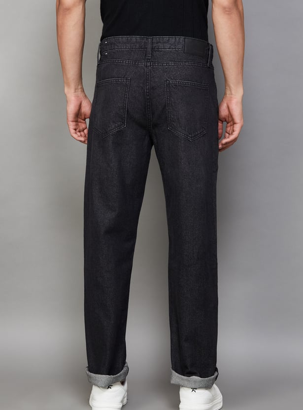 CELIO Washed Mid-Rise Jeans
