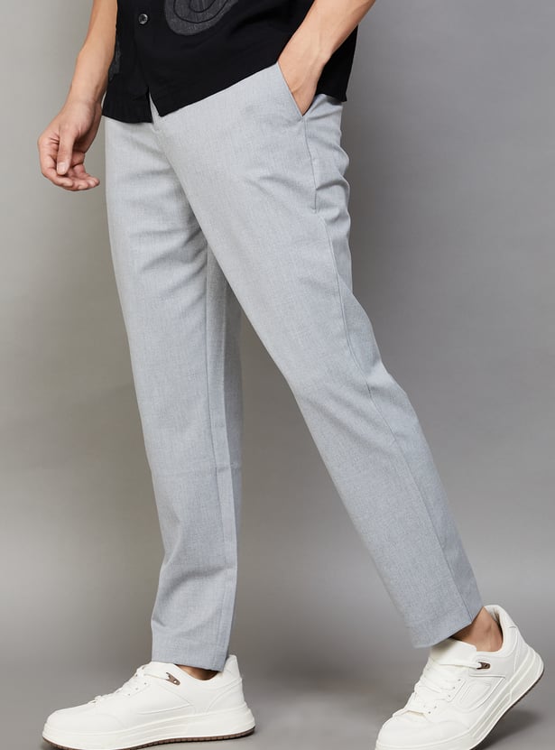 CELIO Solid Regular Fit Trousers
