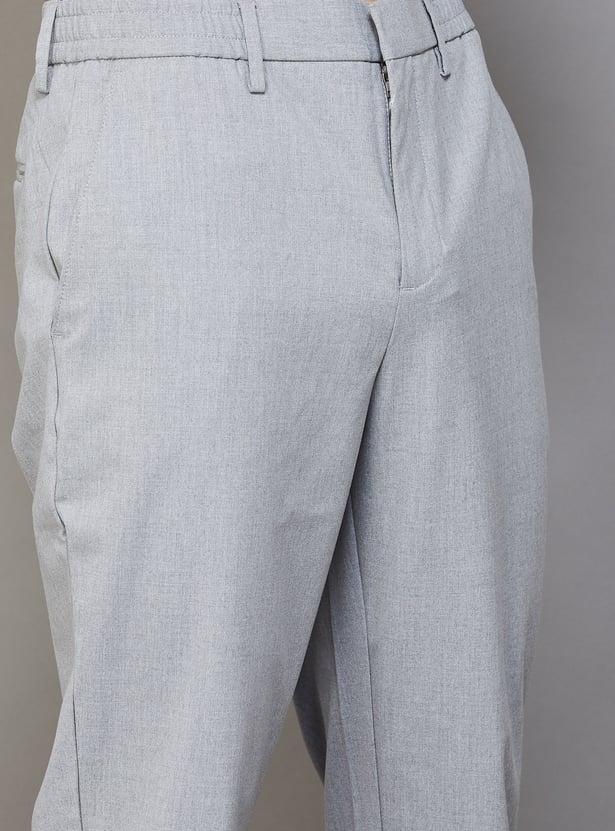 CELIO Solid Regular Fit Trousers