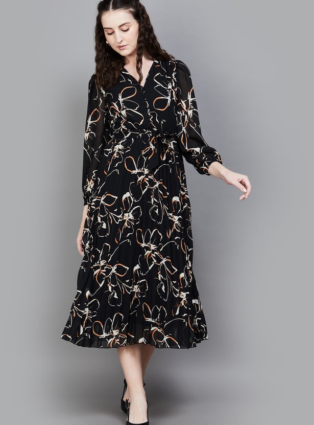 VERO MODA Floral Print Wrap Dress