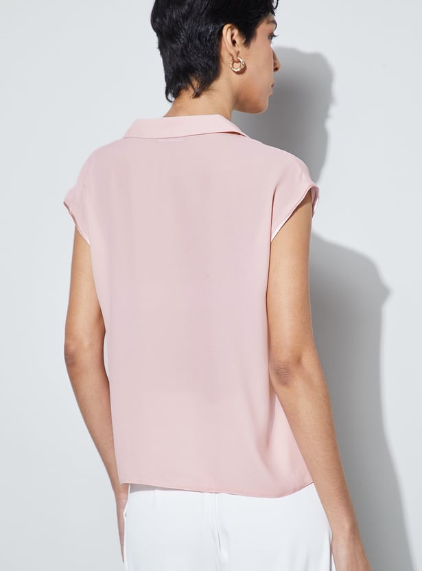 CODE CLASSIC Solid Spread Collar Top