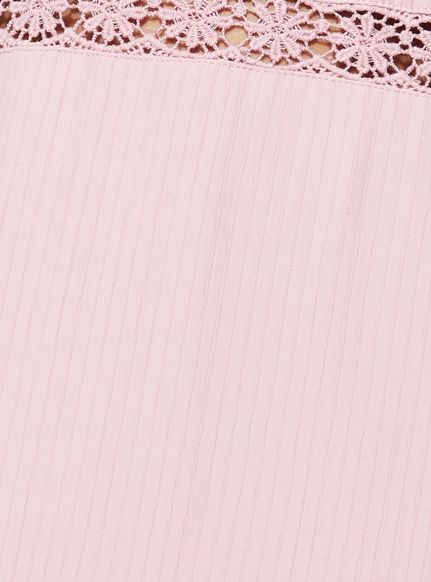 CODE Lace Detail Midi Dress