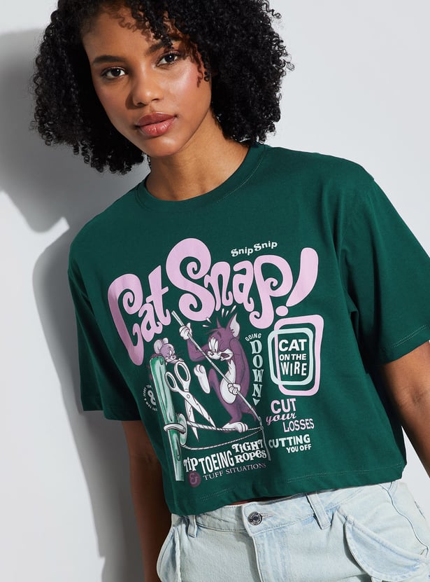 GINGER TOM AND JERRY CHARACTER T-shirt