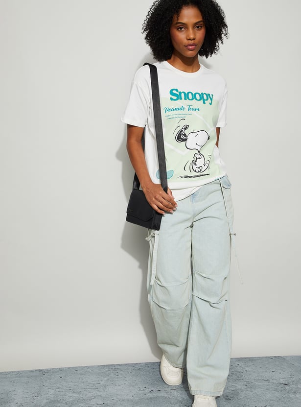 GINGER Snoopy Print T-shirt