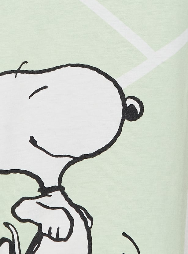 GINGER Snoopy Print T-shirt