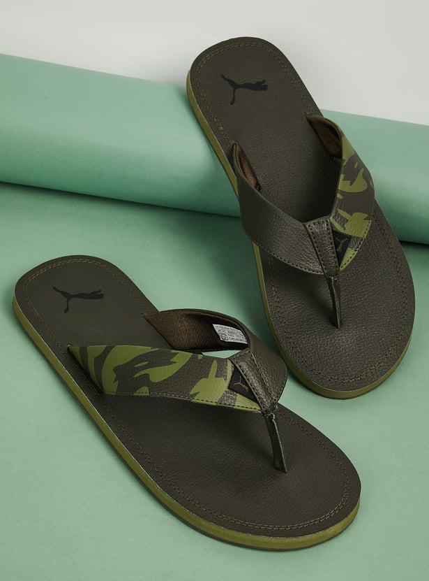 PUMA Camouflage Print Flip Flops