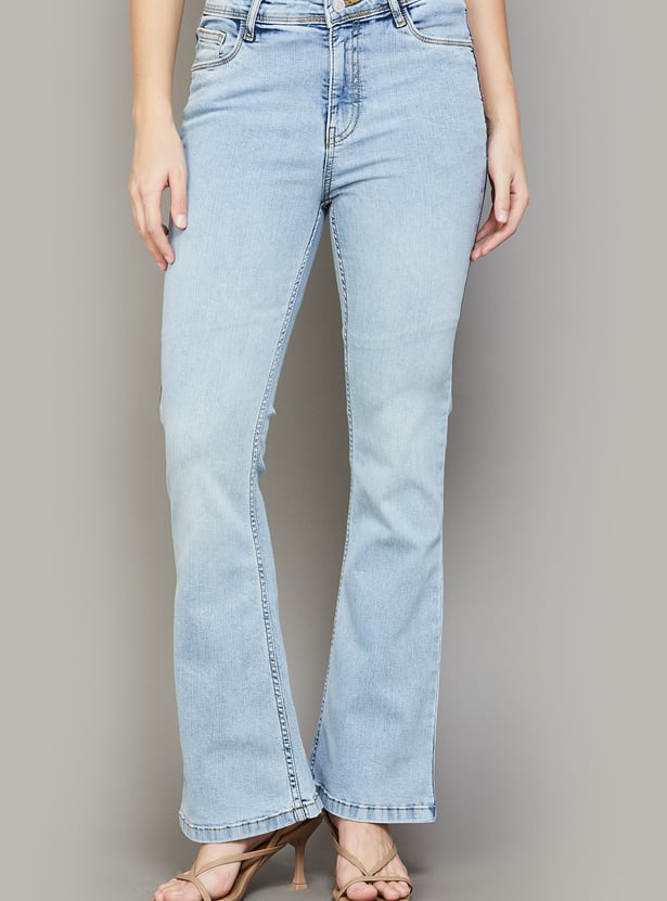 KRAUS Lightwashed Flared Jeans