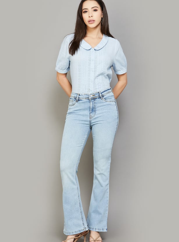 KRAUS Lightwashed Flared Jeans