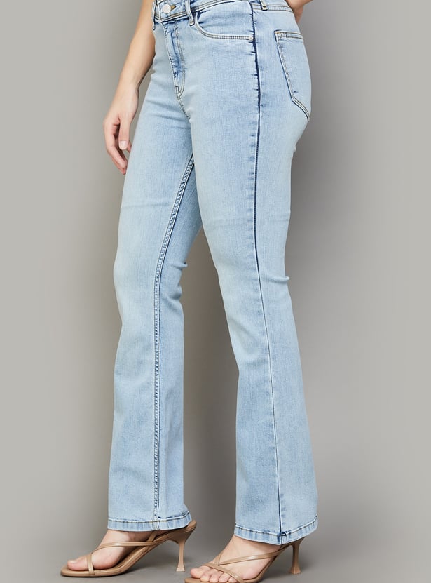 KRAUS Lightwashed Flared Jeans