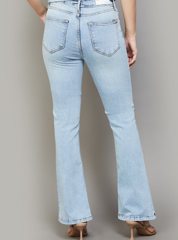 KRAUS Lightwashed Flared Jeans