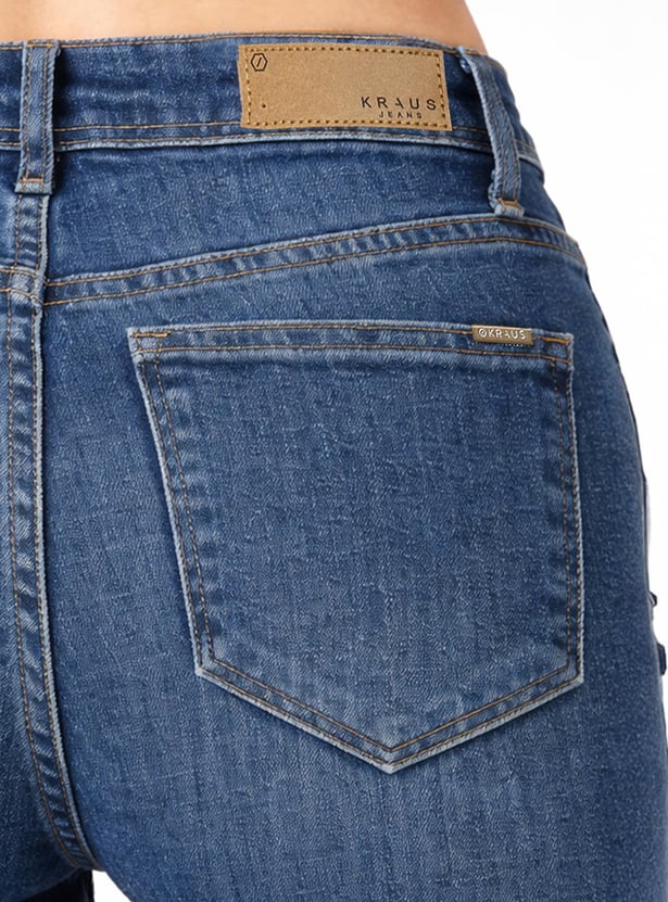 KRAUS Stonewashed Flared Jeans