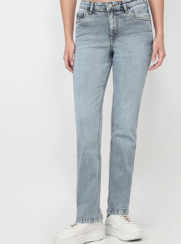 KRAUS Solid Straight Fit Jeans