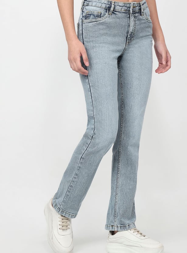 KRAUS Solid Straight Fit Jeans
