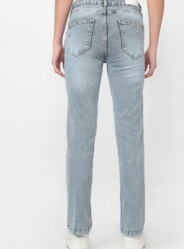 KRAUS Solid Straight Fit Jeans