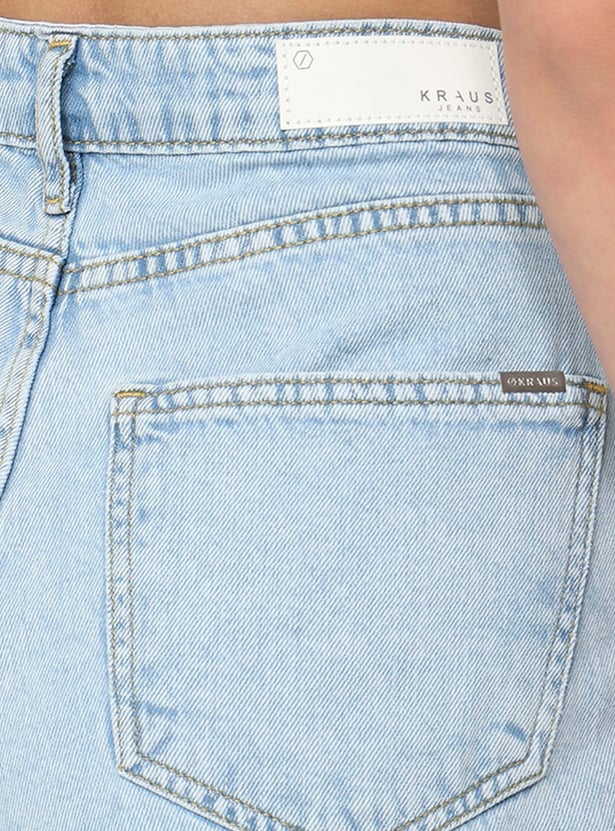 KRAUS High-Rise Denim Shorts