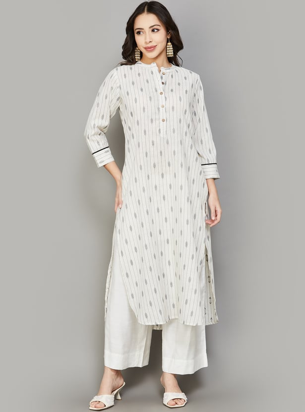 LIBAS Woven Design Straight Kurta