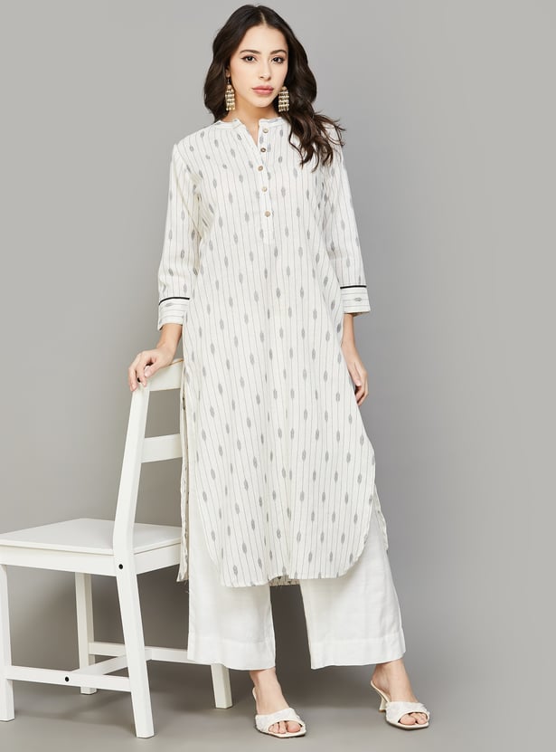 LIBAS Woven Design Straight Kurta
