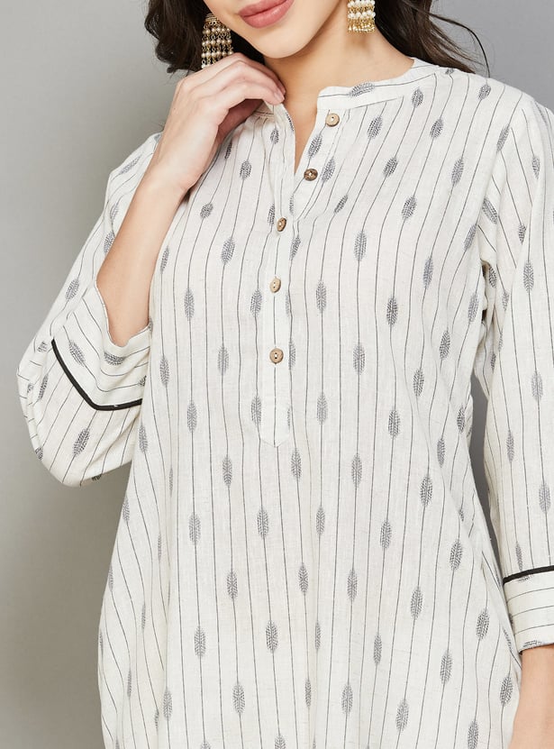 LIBAS Woven Design Straight Kurta