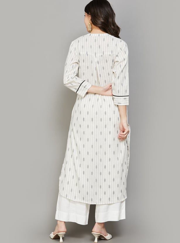 LIBAS Woven Design Straight Kurta