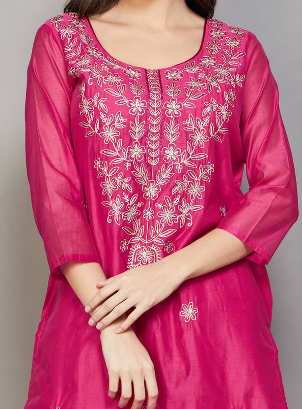 LIBAS Embroidered Straight Kurta Festive Wear