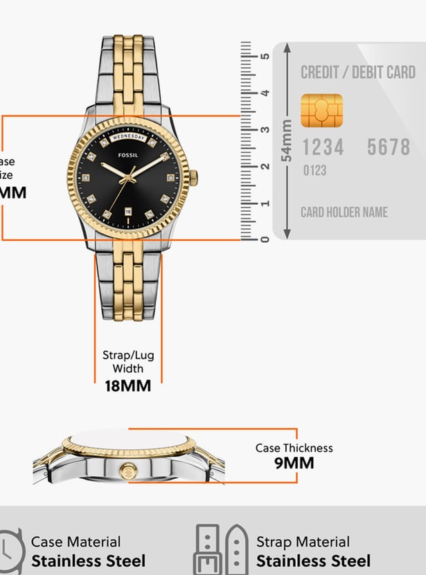 FOSSIL Scarlette Stainless Steel Analog Watch-ES5458I