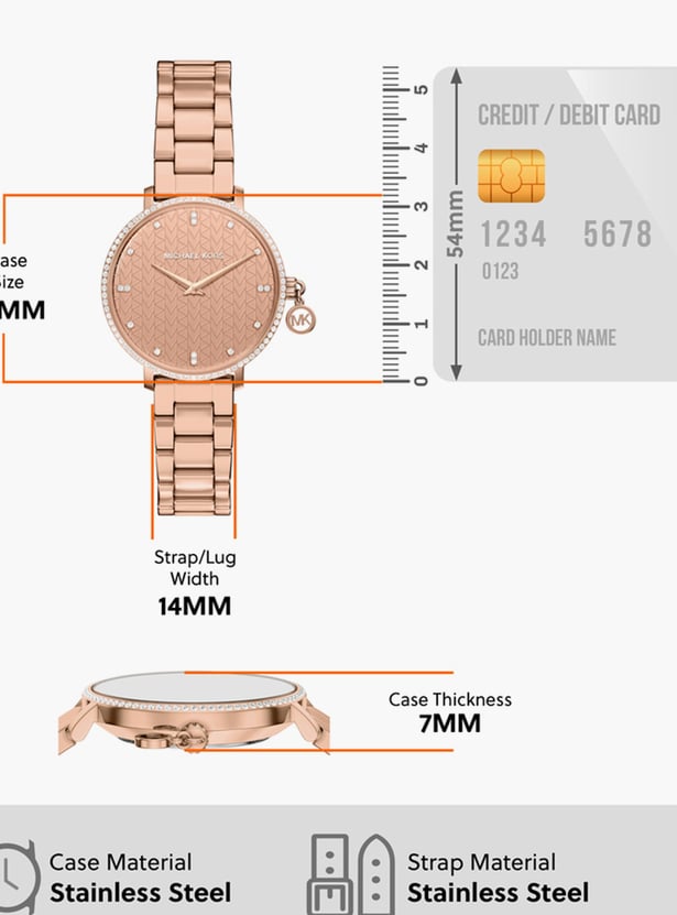 MICHAEL KORS Pyper Embellished Analog Watch - MK7573I