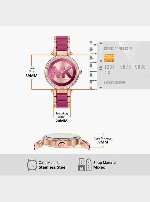MICHAEL KORS Parker Embellished Analog Watch - MKO1256I