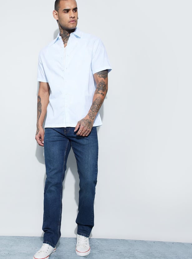 FAME FOREVER Washed Slim Straight Jeans