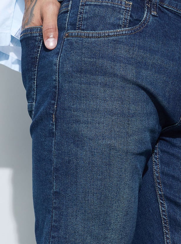 FAME FOREVER Washed Slim Straight Jeans