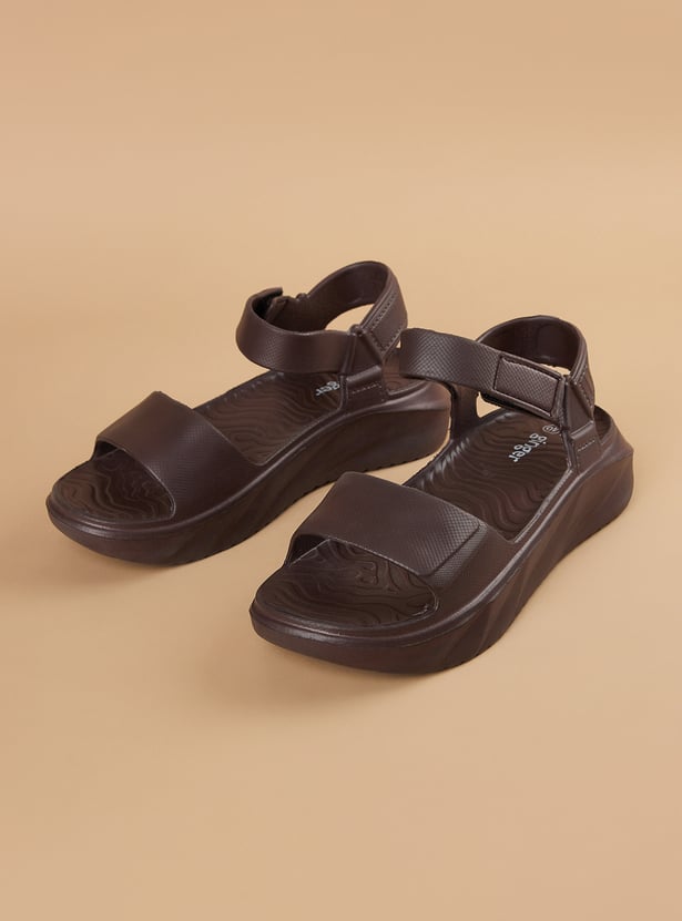 GINGER Solid Adjustable Strap Sandals