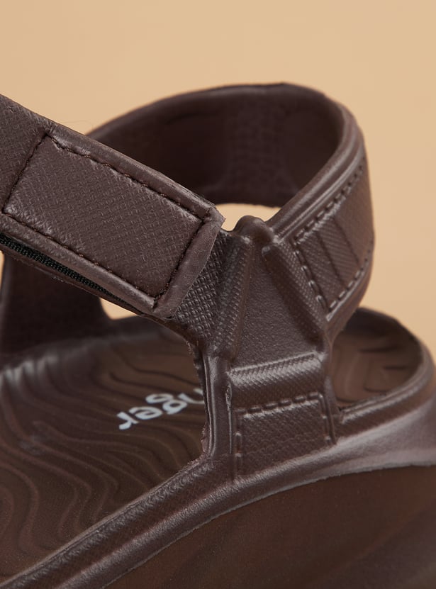 GINGER Solid Adjustable Strap Sandals