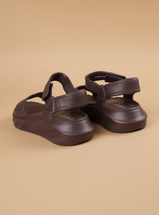 GINGER Solid Adjustable Strap Sandals