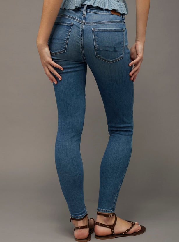 AMERICAN EAGLE Solid Skinny Fit Jeans