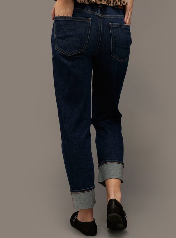 AMERICAN EAGLE Solid Straight Fit Jeans
