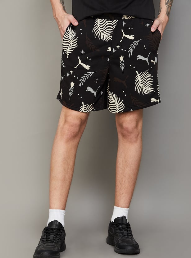 PUMA Brand Print Regular Shorts