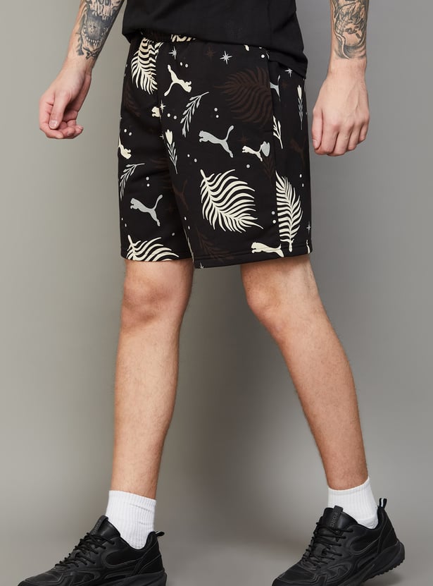 PUMA Brand Print Regular Shorts