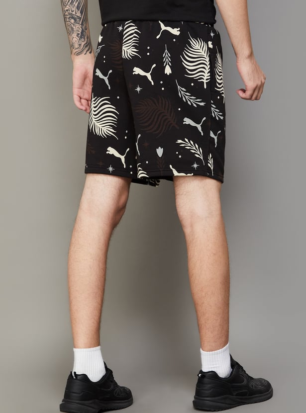 PUMA Brand Print Regular Shorts