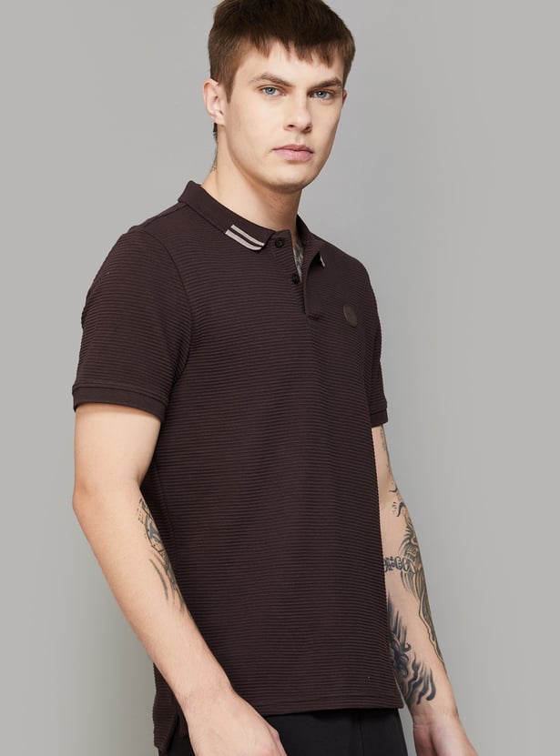PUMA Textured Polo T-shirt