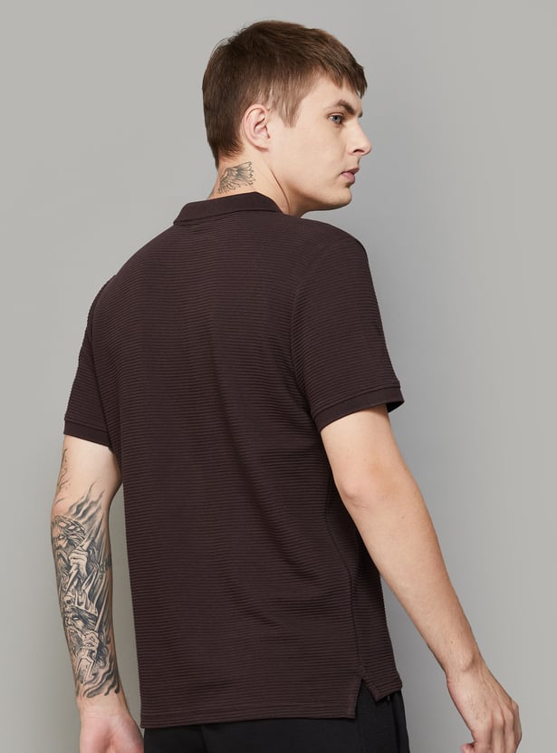 PUMA Textured Polo T-shirt