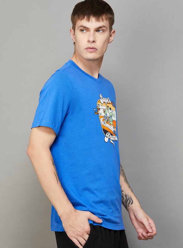PUMA Graphic Print Crew Neck T-shirt