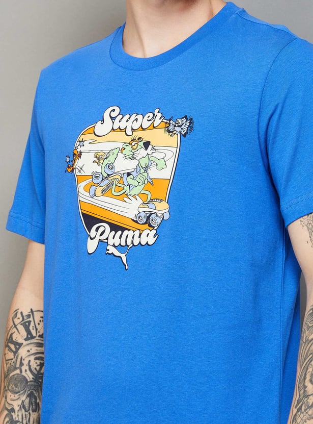 PUMA Graphic Print Crew Neck T-shirt