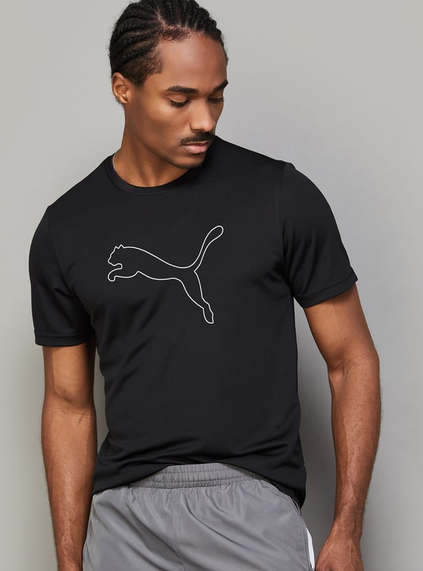 PUMA Essential Brand Print Crew Neck T-shirt
