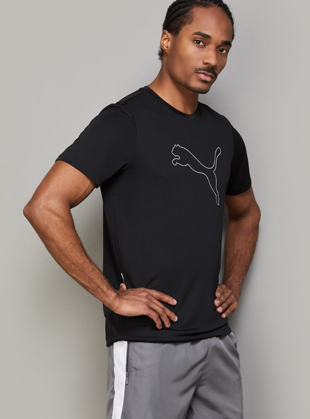 PUMA Essential Brand Print Crew Neck T-shirt