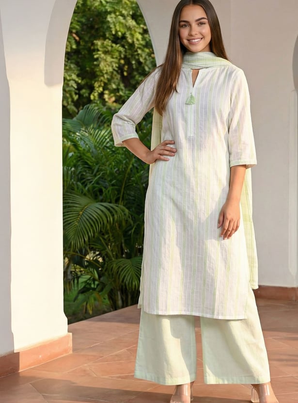 AURELIA Striped Kurta Set