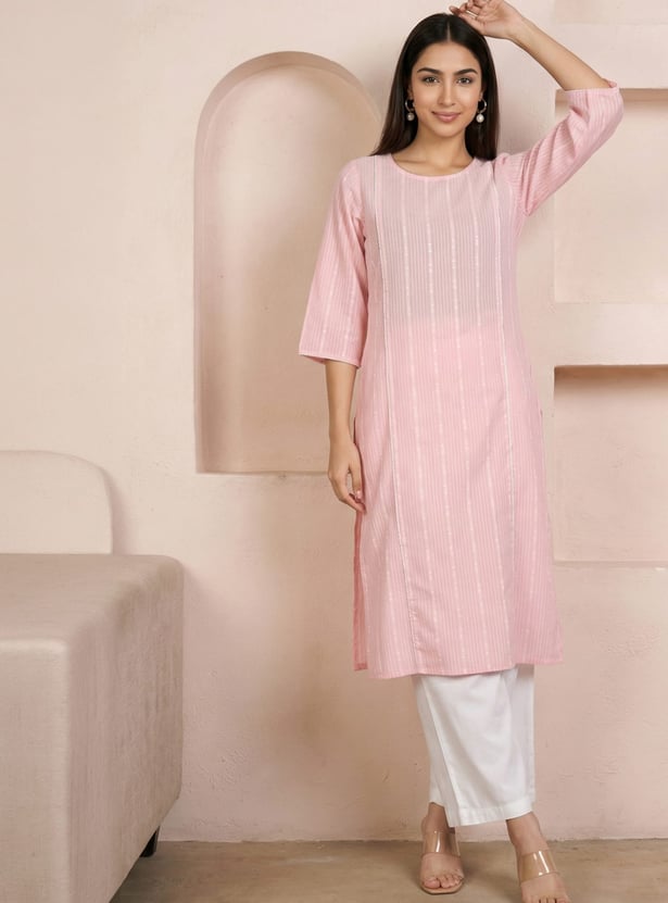 AURELIA Striped Kurta Set