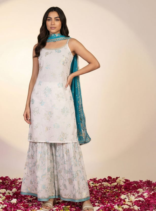 AURELIA Floral Print Kurta Set