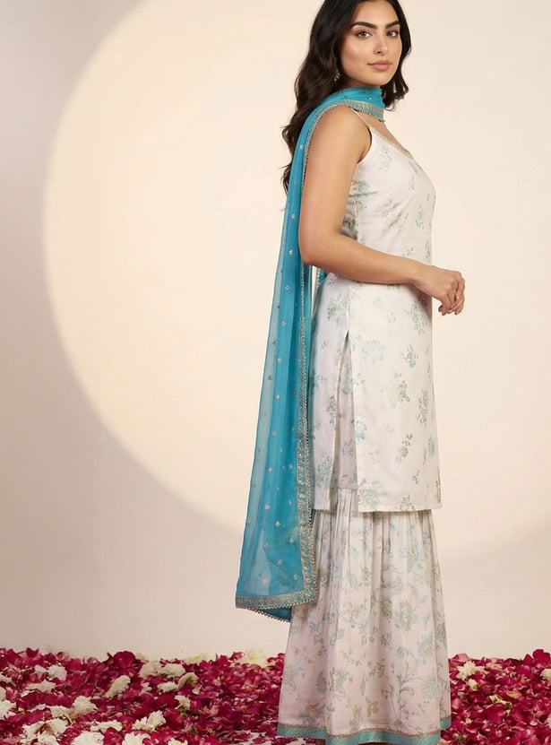 AURELIA Floral Print Kurta Set