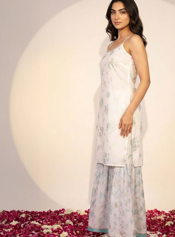 AURELIA Floral Print Kurta Set