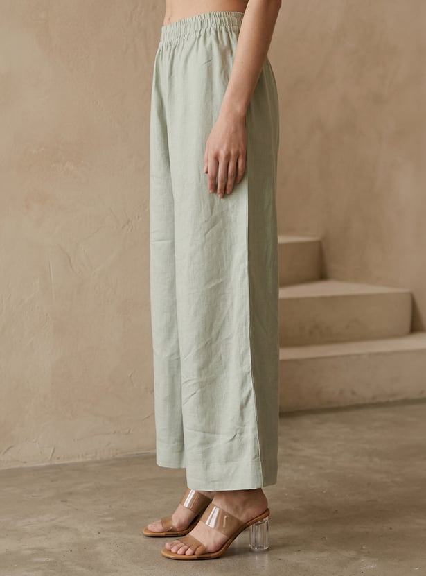 W Solid Straight Pants